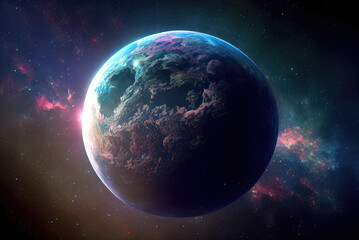 Obraz na płótnie Canvas Exoplanet - Generative AI illustration