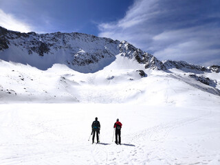 Man skitouring in winter Tatra mountains