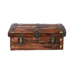 wood chest digital drawing with watercolor style illustration