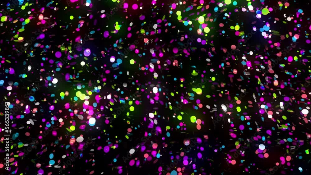 Poster bright dynamic and festive multi-colored confetti, which will be useful for any material. will help 