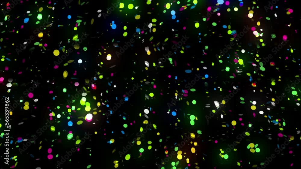 Poster bright dynamic and festive multi-colored confetti, which will be useful for any material. will help 