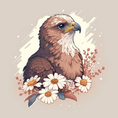 Fototapeta premium illustration of an eagle ai generative