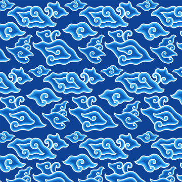 Indonesian pattern called "Batik Mega Mendung"