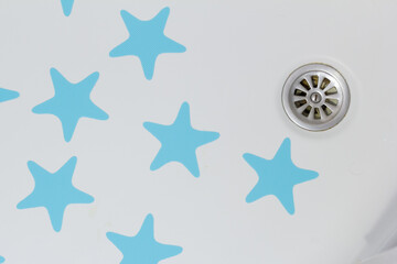 Adhesivos con forma de estrella para el pie de ducha o bañera