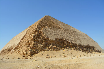 The Bent Pyramid of king Sneferu, A unique example of early pyramid development in Egypt located at...