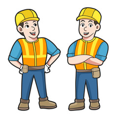 two workers in uniform