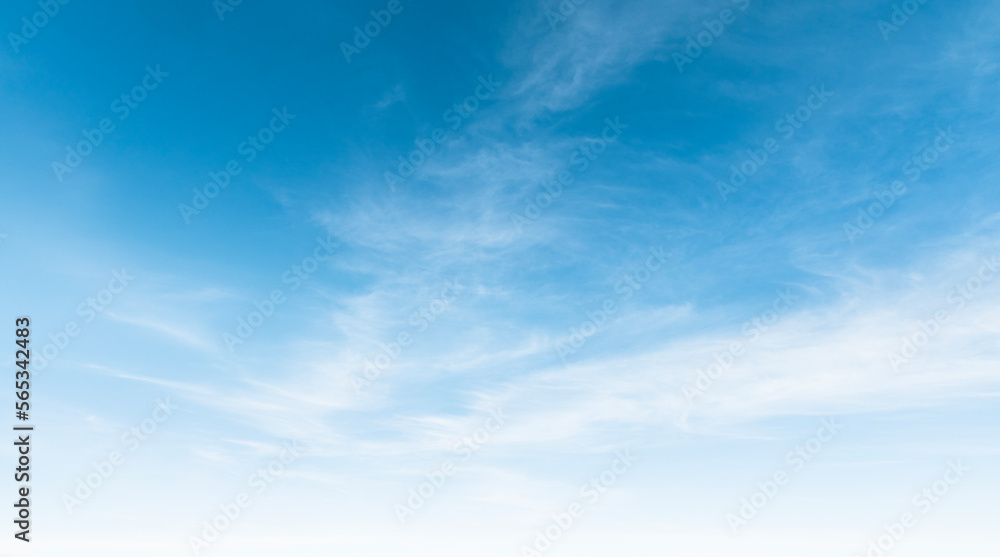 Wall mural white clouds with blue sky background