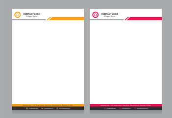 modern clean business letterhead design corporate letterhead