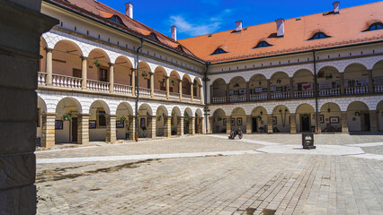 The courtyard of the castle in Niepołomice