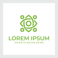 Friendship, unity people care logo, Creative people logo, Teamwork, Connectivity logo template