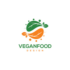 Healthy Organic eco vegetarian food Logo design vector template. Ecology Health eco Organic Logo fresh from farm vegetables Logotype concept icon art