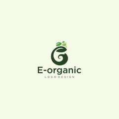 Healthy Organic eco vegetarian food Logo design vector template. Ecology Health eco Organic Logo fresh from farm vegetables Logotype concept icon art