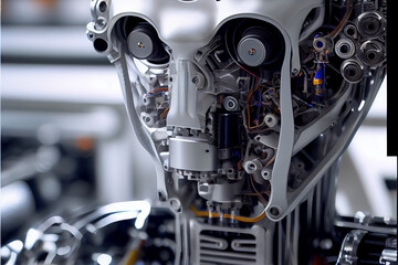 Fototapeta premium Robot AI artificial intelligence Artwork by Generative AI