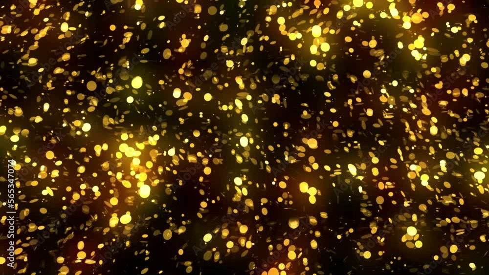 Poster bright dynamic and festive golden confetti , which will be useful for any material. will help to con