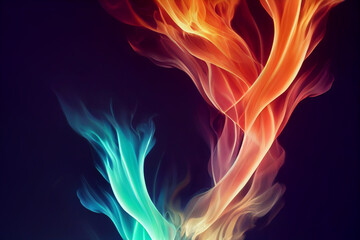 Beautiful fire wallpaper illustration art Generative AI Content by Midjourney