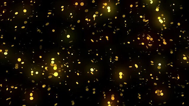Bright dynamic and festive golden confetti , which will be useful for any material. Will help to convey a festive mood or brightly complement the presentation. looped
