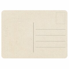 blank post card isolated over white