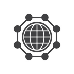 Global Communication Icon - World Network Icon