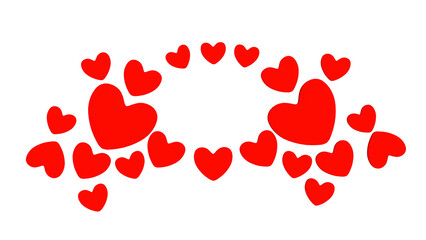 Hearts png, hearts transparent background, Red splashes