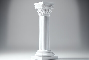 column isolated on white, generative ai