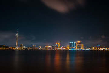 Fototapeta na wymiar Macau Skyline at Night