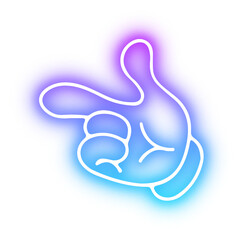 Obraz premium Set of Hands poses neon