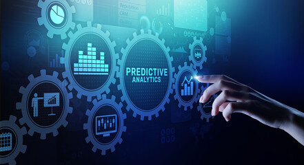 Predictive analytics Big Data analysis Business intelligence internet and modern technology concept on virtual screen.