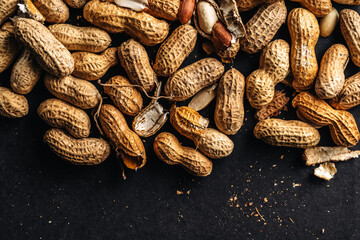 close up of peanuts on the market