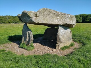 A neolithic burial chamber on the Welsh island of Anglesey