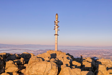 San Francisco Bay Area's Mission Peak Pole In the Morning