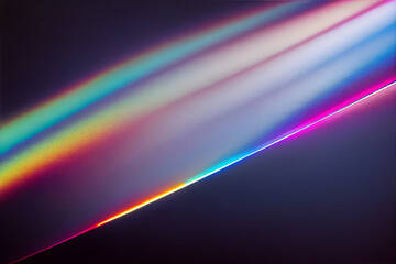 blurred crystal glass with light spectrum abstract background created by generative ai