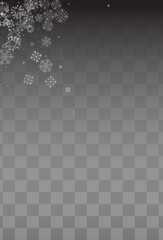 White Snow Vector Transparent Background. Winter