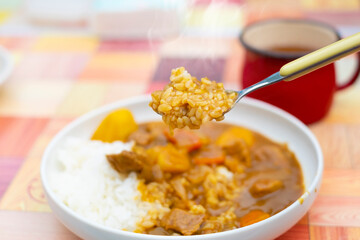 キャンプでカレー