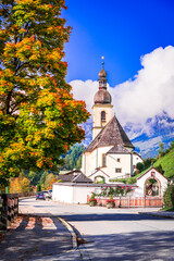 Ramsau, Germany - Autumn landscape in Berchtesgaden, Bavaria.