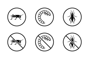 House cricket and mealworm icons
