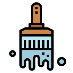 paintbrush filled outline icon style