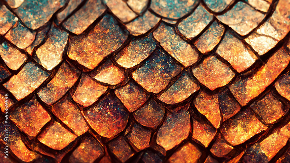 Poster simple background made of dragon scale armor illustration generative ai content by midjourney