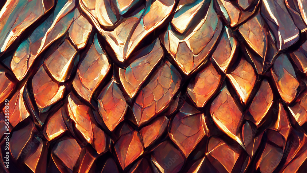 Poster simple background made of dragon scale armor illustration generative ai content by midjourney