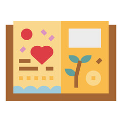 scrapbook flat icon style