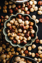 hazelnuts on the market