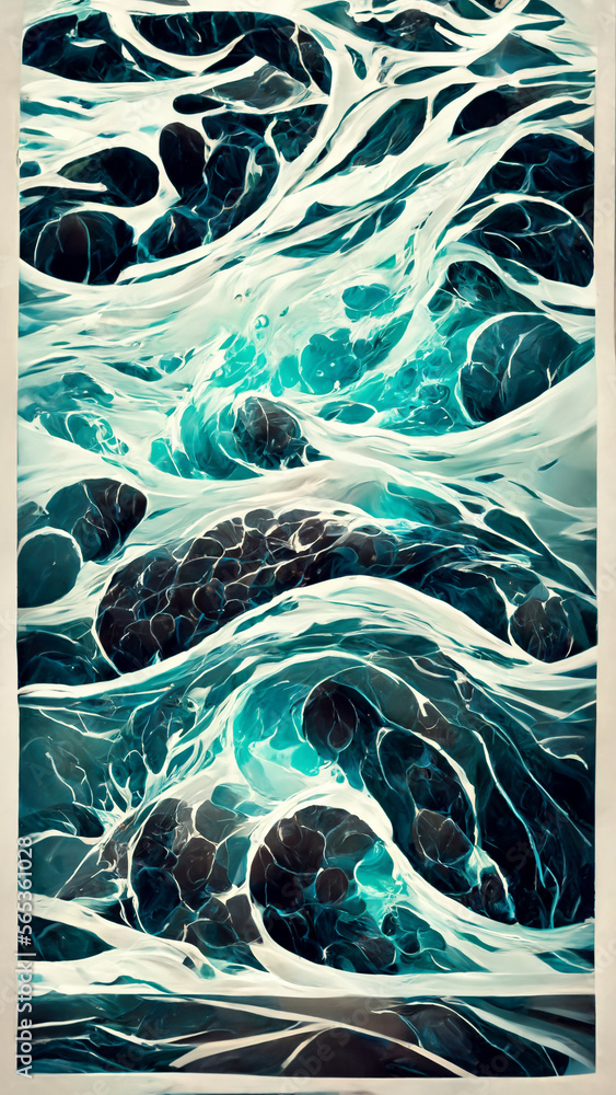 Poster water ripple environment particle effect map illustration generative ai content by midjourney