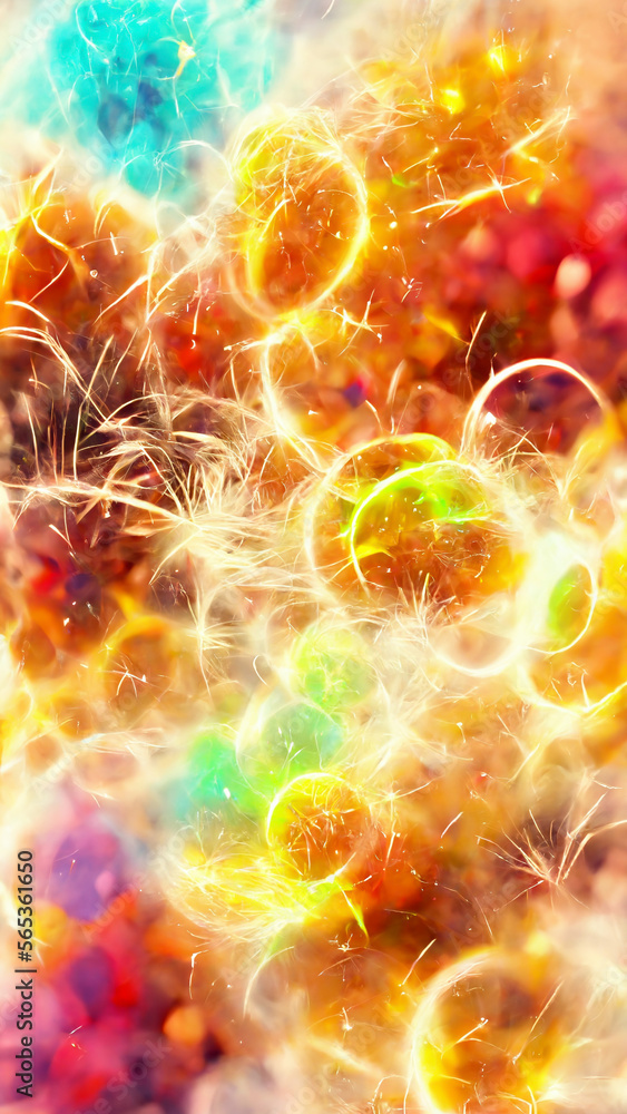 Poster magic particle cell burst background illustration generative ai content by midjourney