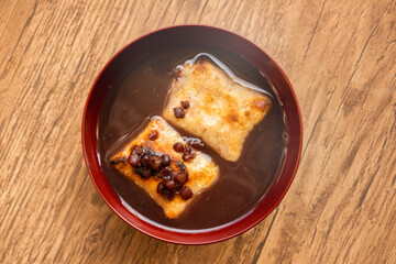 おしるこ　sweet red bean(adzuki) soup 