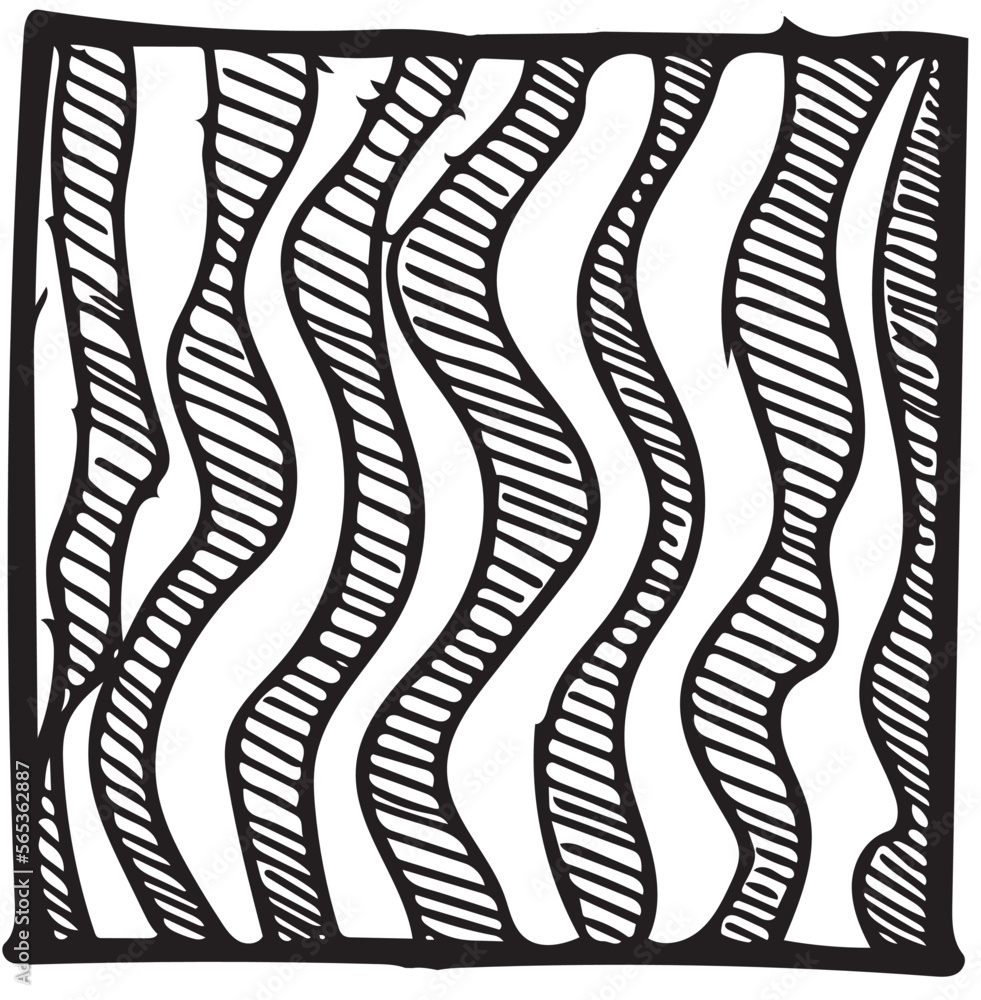 Poster hand drawn organic pattern in black and white. the pattern is based on the pattern on the plant.