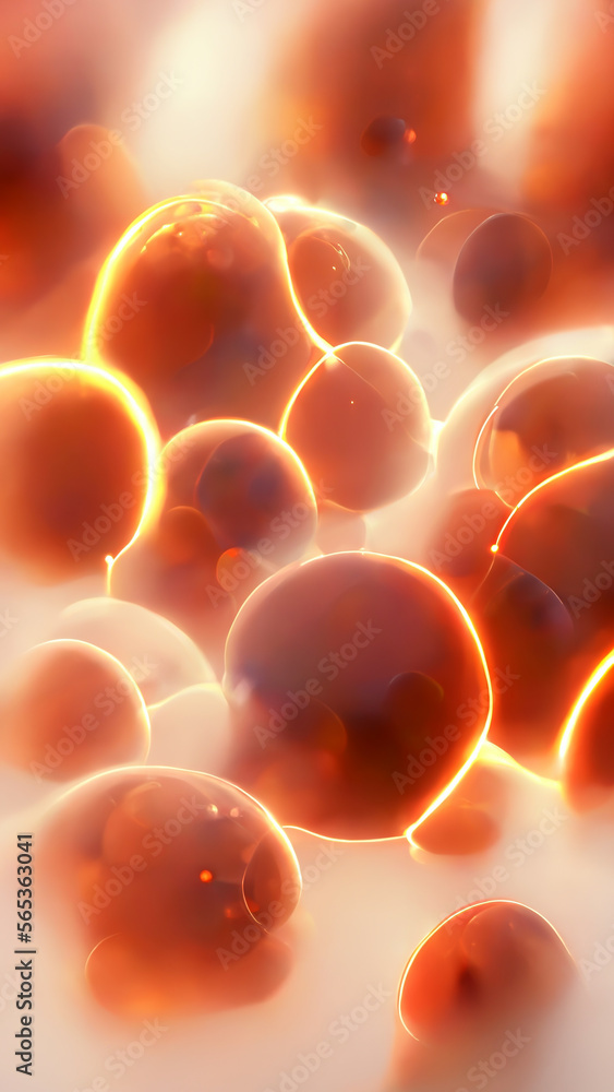 Poster particle cell photosphere background map illustration generative ai content by midjourney