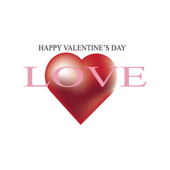 Valentine's Day composition with hearts . Vector illustration for website, posters,ads on white background.