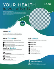 Modern Medical Flyer Design, Creative A4 Medical Flyer, medical resource Flyer Template, Size -A4(8.5*11 in) 