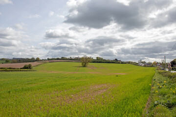 Agricultural landscape in the UK.