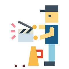 producer flat icon style