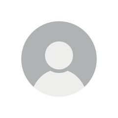 User profile icon in flat style. Member avatar vector illustration on isolated background. Human permission sign business concept.